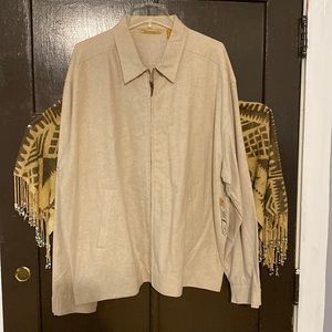 Mens Zip Jacket Tan size 2xl new